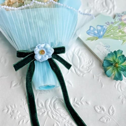 Vintage Hunter Green Velvet Ribbon (75 Foot)