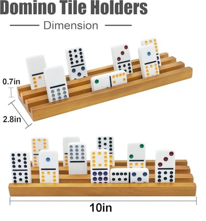 Wooden Domino Trays (8 Count)