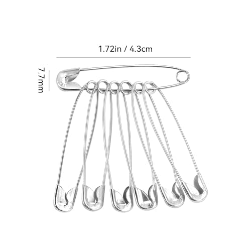 100 Pack Silver Safety Pins Assorted (100 Count)