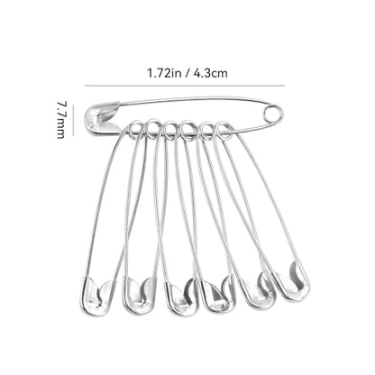 100 Pack Silver Safety Pins Assorted (100 Count)