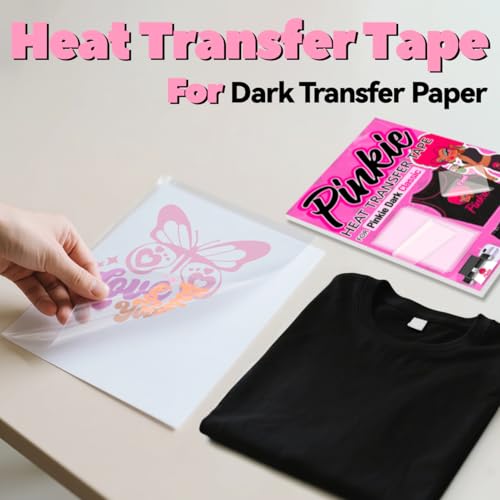 Pinkie Heat Transfer Tape for Inkjet Dark Transfer Paper for T Shirts (10 Count)