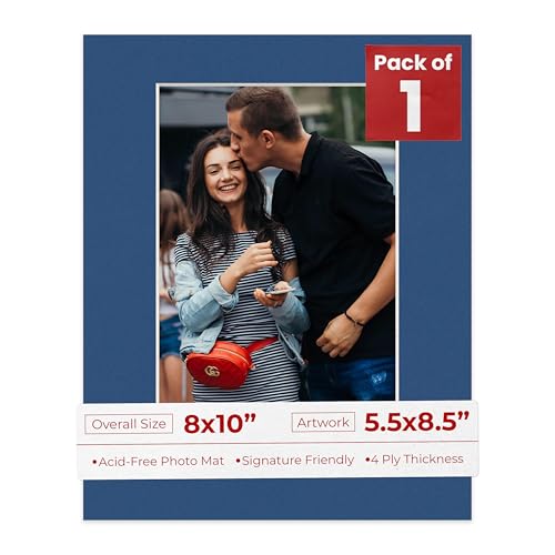 8x10 Mat Bevel Cut for 5.5x8.5 Photos