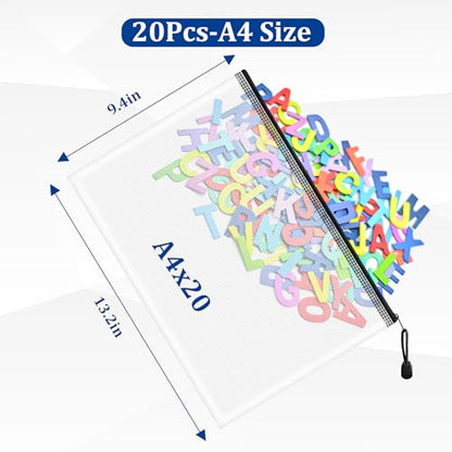 20pcs Mesh Zipper Pouch (9 Count)