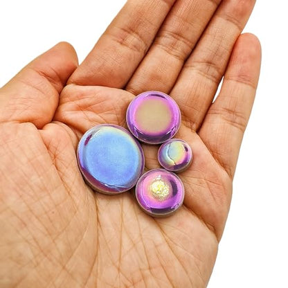 200g Iridescent Round Mosaic Tiles for Crafts Bulk