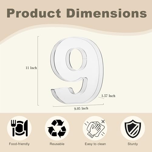 11" Clear Acrylic Letter & Number Charcuterie Tray