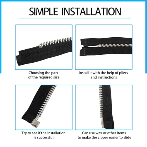 80pcs Metal Zipper Insertion Pin Kit Zipper Head Slider Accessories Stopper Repair Latch Slider Retainer Open (80 Count)