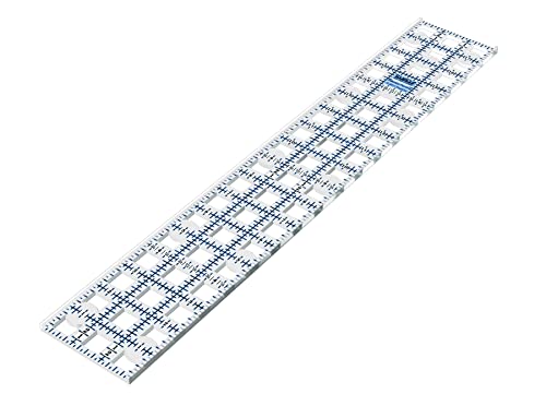 TrueCut Rectangle 3" x 18" Quilting Ruler with Track and Guide for Straight Cuts