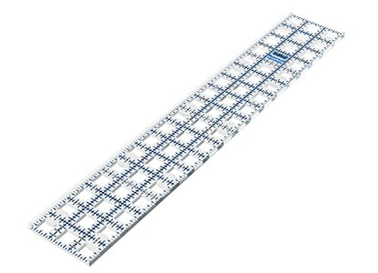 TrueCut Rectangle 3" x 18" Quilting Ruler with Track and Guide for Straight Cuts