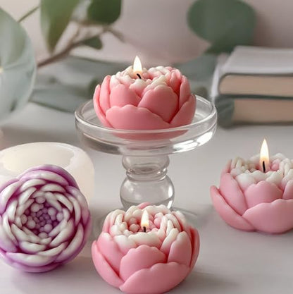 4PCS Large Flower Silicone Candle Molds