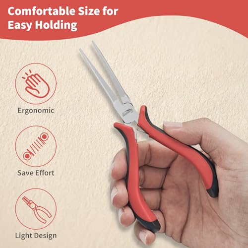 5-Pack 5.5-Inch Long Needle Nose Pliers, Mini Jewelry Pliers (5 Count)