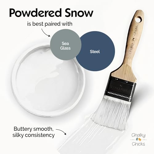 Powdered Snow 4 Fl Oz Chalk Paint for Furniture All in One