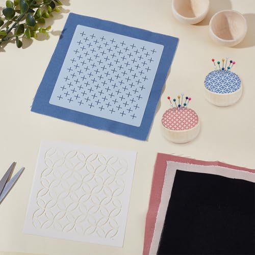 4 Set Sashiko Pin Cushion Bowls Making Kits (4 Count)