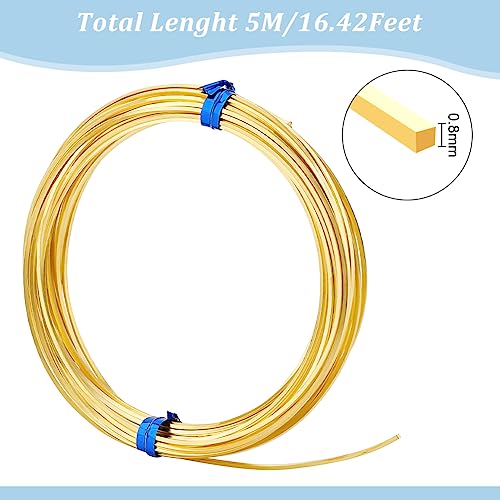 14K Gold Plated Square Copper Wire