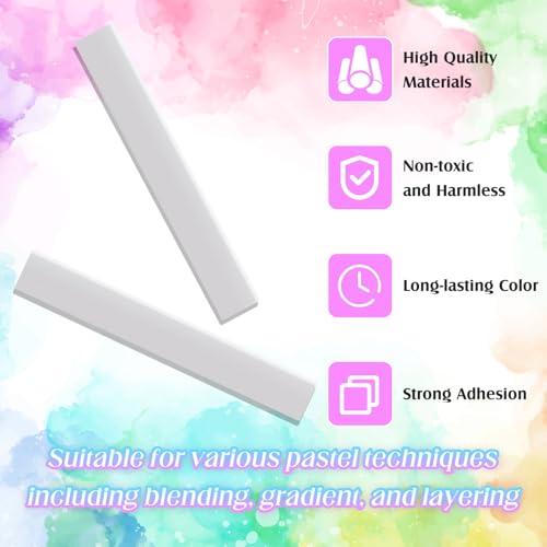 24 Pcs Soft Pastel Drawing Chalk Set Square Sketch Chalk Non (24 Count)
