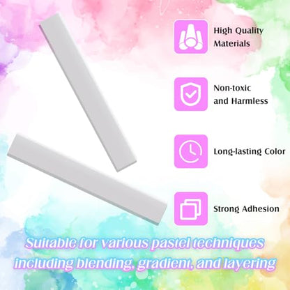 24 Pcs Soft Pastel Drawing Chalk Set Square Sketch Chalk Non (24 Count)