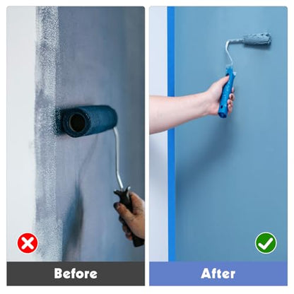 5 Rolls Painters Tape 1.5Inch Wide Blue Painters Tape for Wall Painting