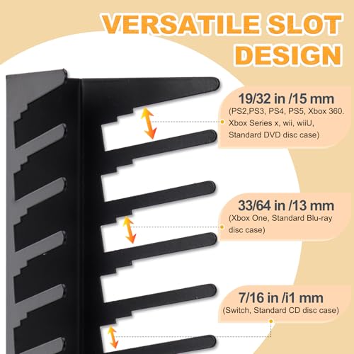 4 Pack Video Game Case Storage Wall Mount (144 Count)