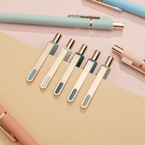 Gel Pens Black Ink Pens for Office 0.5mm Fine Point Pen Smooth Writing Retractable (10 Count)