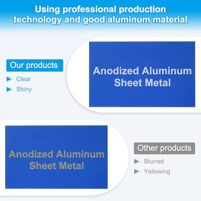 6x10 Inch Anodized Aluminum Sheet Metal (5 Count)