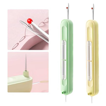 Upgraded 2 in 1 Automatic Needle Threaders Seam Ripper (2 Count)