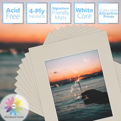 Mat Board Center 10 Pack 11x14 Photo Mats for 8x10 Picture (10 Count)