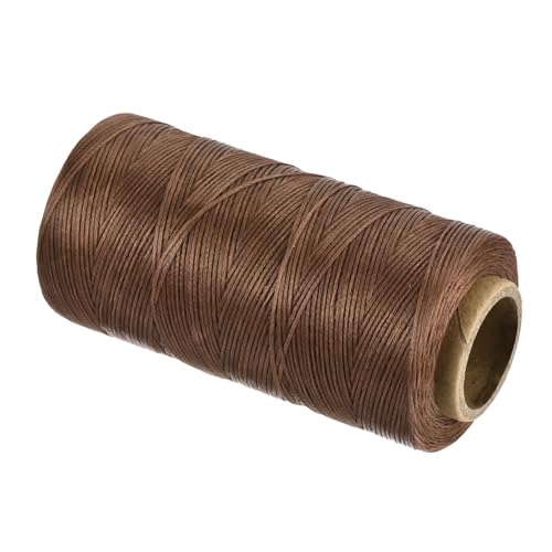 Waxed Thread 284 Yard 0.8mm 150D Flat Wax Thread Polyester Waxed String for Leather Sewing Hand Weaving Book Binding Home Decoration