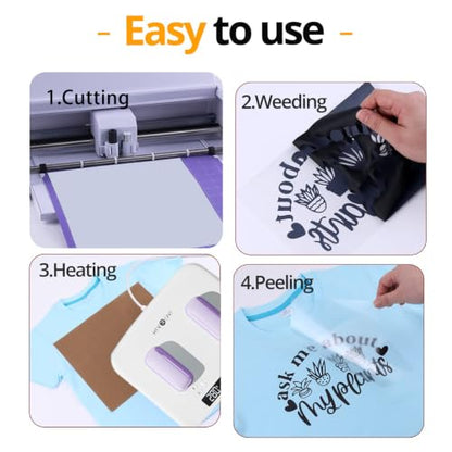 Black Heat Transfer Vinyl Bundle (10 Count)