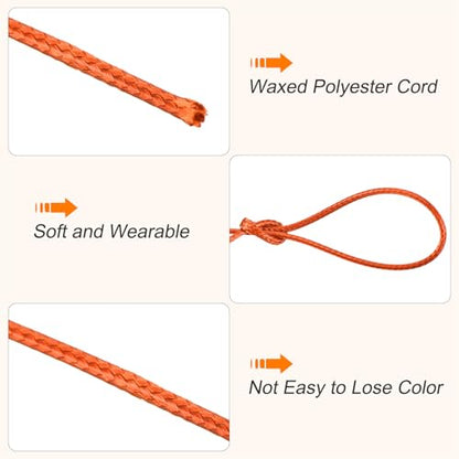 Waxed Cord 0.8mm Waxed Polyester Cord 175 Yard Wax String for Bracelet Making