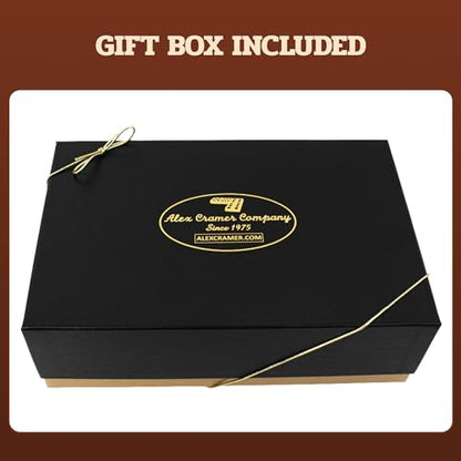 Alex Cramer Double 9 Dominoes Set for Adults with Spinners. Domino Set in Black Walnut Case. Holds 55