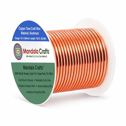 16 Gauge Copper Tone Anodized Aluminum Craft Wire