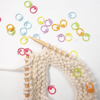 30Pcs Multicolor Spiral Stitch Markers Knitting Stitch Rings Mini Size Crochet Markers Knitting Tool for Weaving Crocheting and Knitting