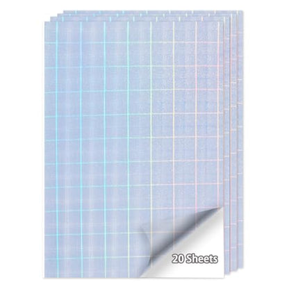 20 Sheets Printable Holographic Sticker Paper