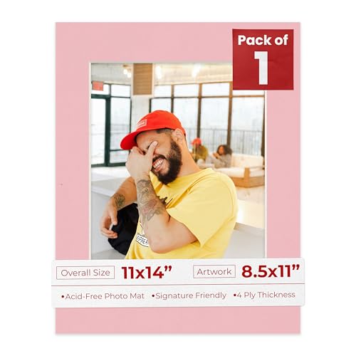 11x14 Mat Bevel Cut for 8.5x11 Photos