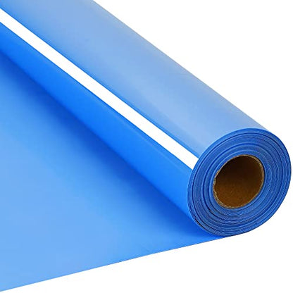RENLITONG Lake Blue Iron on Vinyl 12Inch by 20ft Roll Heat Transfer Vinyl for T (17.6 Ounce)