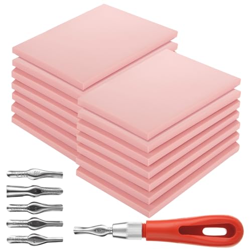15 Pack Rubber Linocut Kit (15 Count)