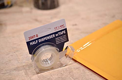 WOD OST20D Office Tape Clear Refill Rolls and Refillable Dispenser