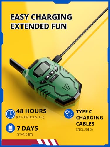 Walkie Talkies for Kids Rechargeable Long Range 2 Way Radios (3 Count)