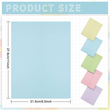 100 Sheets 5 Shades Cardstock Paper (100 Count)
