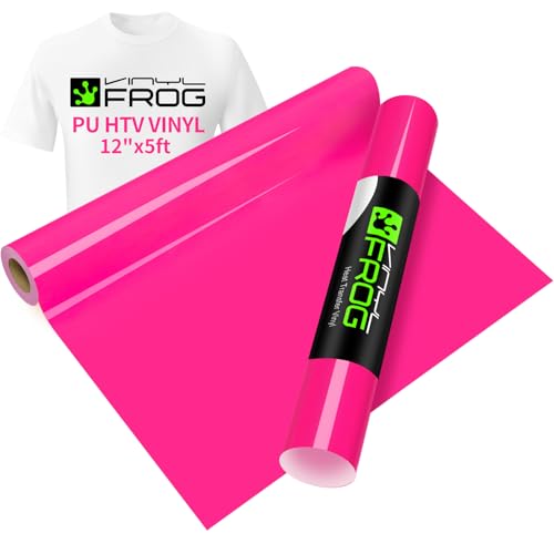 Hot Pink Heat Transfer Vinyl Roll 12" x5ft Matte HTV Vinyl