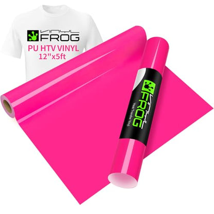 Hot Pink Heat Transfer Vinyl Roll 12" x5ft Matte HTV Vinyl