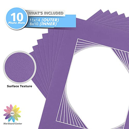 Mat Board Center 10 Pack 11x14 Photo Mats for 8x10 Picture (10 Count)