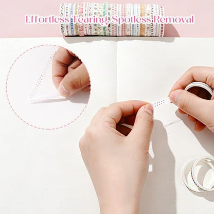 30 Rolls Neutral Washi Tape Set (30 Count)