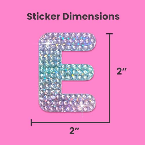Sparkly Rhinestone Alphabet Letter Sticker E