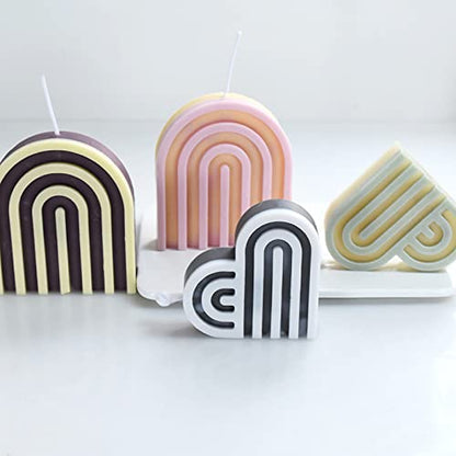 2 Pack Heart Shape Candle Molds
