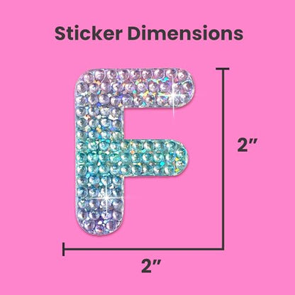 Sparkly Rhinestone Alphabet Letter Sticker F