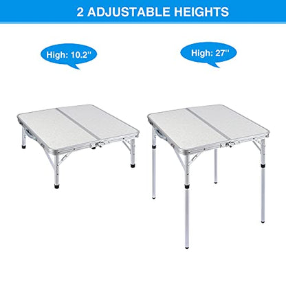 Small Square Folding Table 2 Feet Adjustable Height