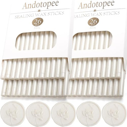 52pcs Pearl White Sealing Wax Sticks for Glue Gun