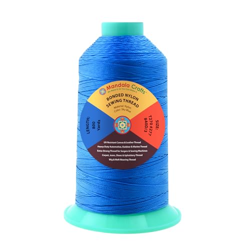 Size 277 840D T270 Sky Blue Bonded Nylon Thread