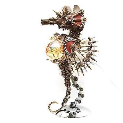 Meatalkitor 3D Puzzle Steampunk Seahorse Lamp (2100 Count)