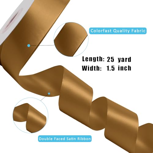 Pale Gold Satin Ribbon 1 1